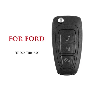 De cuero de diseño automovilístico Tecla del control Remoto Caso de la Cubierta+Llavero Para Ford Focus 3 4 Mondeo MK3 MK4 Kuga Escapar Edga 2017 2016 2013