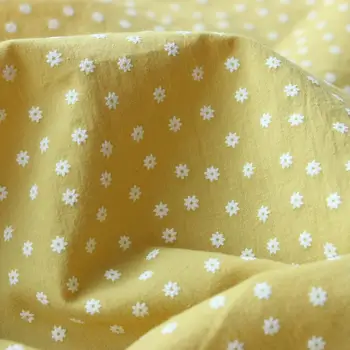 Puro plano de Algodón Crepé de Impresión de Pequeño Floral de la Tela de la Camisa de DIY hecho a Mano de Tela