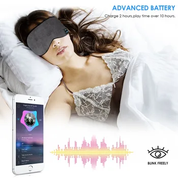 SOONHUA Inalámbrica Bluetooth Estéreo Dormir Auricular Cómodo Lavable con Auriculares incorporados para Dormir de la Máscara de Ojo del Auricular