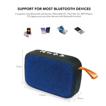 G2 Mini Altavoz Inalámbrico Portátil de Bluetooth de la Mano de Varios Colores Claros Altavoz Con 360 Grados de Sonido Envolvente
