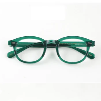 Gafas de los Hombres de las Mujeres de color Johnny Depp Anteojos Transparentes Len Acetato de Gafas Ópticas Marco Retro de Diseño de la Marca de Calidad Superior 313