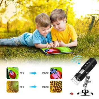 1000X Microscopio Digital HD 1080P LED WiFi USB Endoscopio Teléfono Móvil Microscopio de la Cámara para Smartphone PCB Herramientas de Inspección
