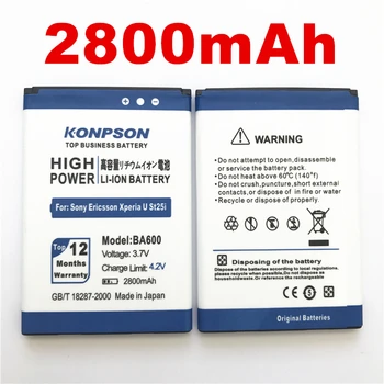 Original LOSONCOER 2800mAh BA600 Uso de la Batería para Sony Ericsson BA600 Xperia U ST25i ST25C Kumquat+ Número de Seguimiento