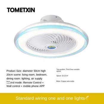 50cm led y ventilador de techo, luz de la aplicación inteligente Bluetooth control remoto para el hogar de la lámpara de la iluminación de las lámparas de la habitación de los niños dormitorio sala de estar