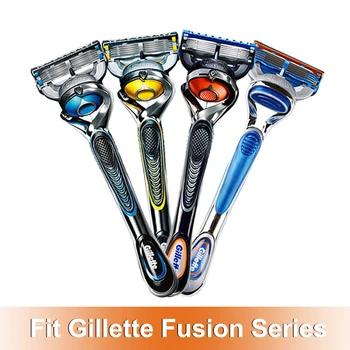 Los hombres de 5 Capas de Acero Inoxidable Cuchillas de Afeitar Manual de Casetes de Cuchillas Reemplazables Para Gillette Fusion 5 Proglide Proshield Asas