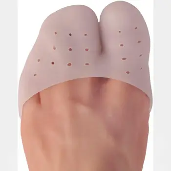 2 Piezas Suaves Protectores de pie Almohadillas de ballet Dedo Mangas split finger Gel de Dedo de la plantilla de Guardias del Dedo del pie Dedo del pie Cubre para las Mujeres de los Hombres