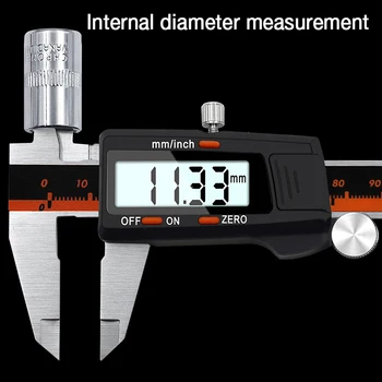 6-Pulgadas 0-150mm calibradores digitales de Acero Inoxidable de Electrónica Digital Vernier Caliper de Metal Micrómetro herramienta de Medición