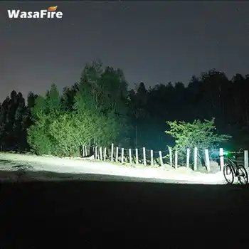 WasaFire 18000Lumen la Luz de la Bicicleta 9* T6 LED de la Cabeza Frente Ciclismo al aire libre de la Luz de la lámpara de Cabeza de la Antorcha de luz de Bicicleta + 9600mAh batería