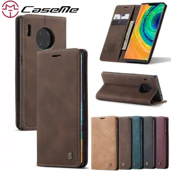 [CaseMe] Flip Wallet Soporte Magnético Teléfono de la Cubierta del Caso Para Huawei Mate 30 Pro Mate30 P30 P20 Disfrutar de 7S P Inteligentes 2019 Honor 9 Lite