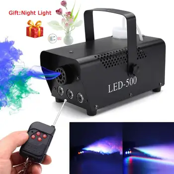Control inalámbrico LED de 500W Máquina de Humo de Color RGB LED Máquina de Niebla del LED Fogger Etapa de Humo Eyector para la Fiesta DJ LED de Luz de la Etapa