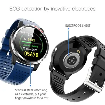 W3 Reloj Inteligente Hombres IP68 Impermeable Reloj SmartWatch Con ECG PPG Presión Arterial Frecuencia Cardíaca de los Deportes de la Aptitud de los relojes