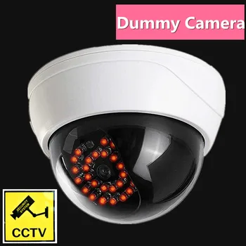 Falsa de la cámara de seguridad al aire libre domo infrarrojo del ir led luz de vídeo vigilancia wifi del cctv de la simulación maniquí cam