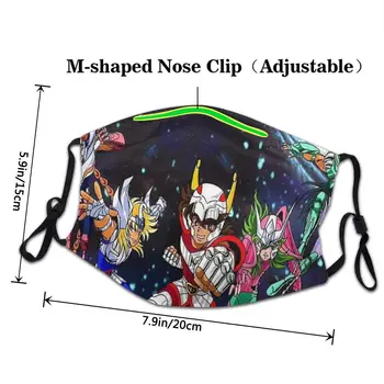 La Lavable Mascarillas Boca De La Máscara De Los Caballeros Del Zodiaco Anime Reutilizables Mascarillas Anti Neblina De La Máscara