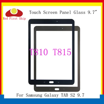 10Pcs/lot Para Samsung Galaxy TAB S2 9.7 T810 T815 Panel de Pantalla Táctil de Cristal de la Lente SM-T810 SM-T815 LCD Frontal Exterior de Reemplazo