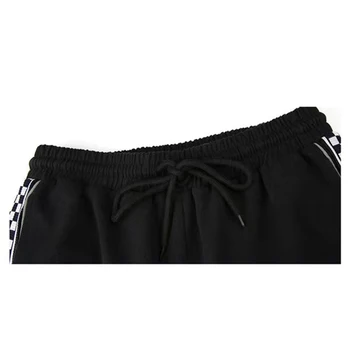 Streetwear Pantalones De Las Mujeres Harajuku Amplia Pierna Negro Pantalon De Damas De La Primavera 2021 Dobladillo Split Casual Recta Cintura Alta Pantalones De Mujer
