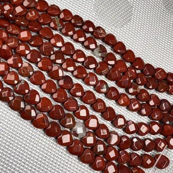 La Piedra Natural en forma de Corazón de perlas Facetadas de cristal Semielaborados Suelta Perlas para la joyería DIY Collar Pulsera Accesorios