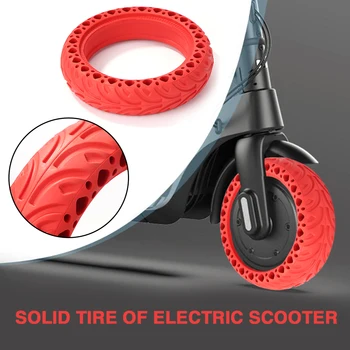 Panal de Scooter Eléctrico de Reemplazo de los Neumáticos Anti-deslizamiento de la Llanta Sólida de Caucho No Neumático Engrosamiento de la Amortiguación de las Ruedas de Neumáticos para M365