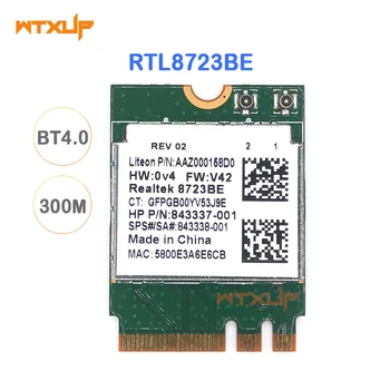 WTXUP Adaptador Inalámbrico para Realtek RTL8723BE 802.11 n WiFi de la Tarjeta de Bluetooth 4.0 NGFF tarjeta de SPS 843338-001 300Mbps