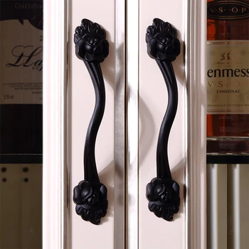 De la vendimia de la personalidad de la Manija del gabinete armario pomos de puerta negro Manijas para muebles de cocina, puertas de interior