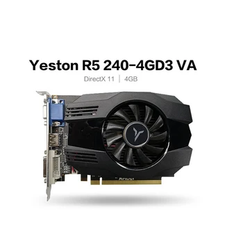 Yeston R5 240-4G D3 VA de la Tarjeta Gráfica DirectX 11 Tarjeta de Vídeo de 4 gb/64 bits 133Hz 2 Fase de Bajo Consumo de Energía de la GPU
