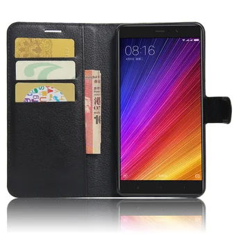 Cartera Cubierta plegable para Xiomi Mi5s Plus Xiaomi Mi 5s Plus Caso de Cuero de la PU Caso de Teléfono Capa Coque Fundas con Soporte de la Tarjeta Titular