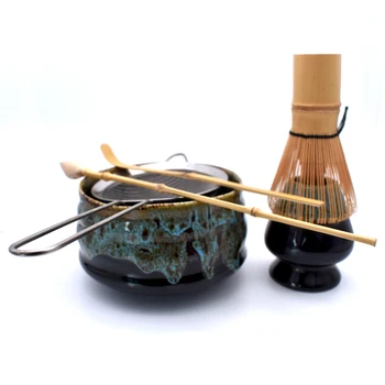 Nuevo colorido esmalte artesanal Japonés Matcha Chawan estilo coreano matcha tazón de té Matcha Ceremonia Conjunto de Accesorios