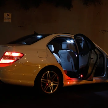 Tcart 18 x Libre de Errores Blanco de Luz LED Kit de accesorios Para Mercedes W204 C180 C200 C230 accesorios 2008-de la lectura de las luces Interiores
