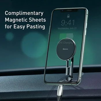 Baseus Coche Magnéticas Titular del Teléfono Para el iPhone 11 Max pro de Samsung, Xiaomi Auto del teléfono Móvil del Soporte de Montaje Soporte de Coche Organizador de Cables