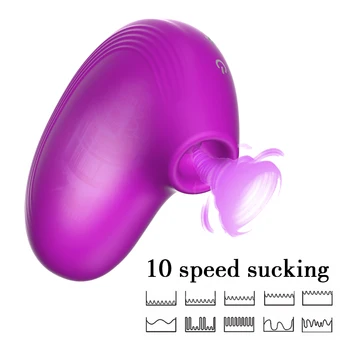 Pezón Tonto Vibrador USB de Carga del Clítoris, Chupando Estimulador de Mama Agrandar Masajeador SexToy para mujeres Mujeres Masturbador
