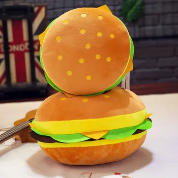 Nuevos juguetes de Peluche hamburguesa con forma de almohada creativo divertido juguete de la felpa muñeca de cojín almohada hijo don realista hamburguesa juguetes de peluche