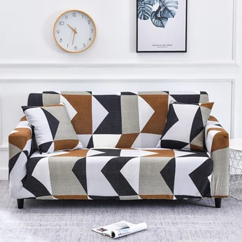 Impreso fundas de sofá para la sala de estar elástico stretch funda de la sección transversal de la esquina Extraíble fundas de sofá 1/2/3/4 plazas