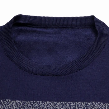 2020 casual de punto grueso suéter de los hombres jersey de ropa de moda ropa de rayas de punto caliente del invierno para hombre de los suéteres pullovers 13108