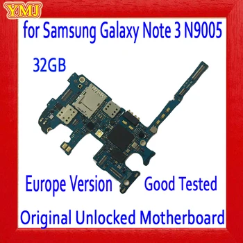 Original, desbloqueado para Samsung Galaxy Note3 N900 N9005 Placa base con Completas Fichas,para la Nota 3 N900 de la placa Lógica,gastos de Envío Gratis