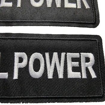 CHICA palabras de la ENERGÍA en el bordado de hierro en pegatinas mini apliques militar personalizado DIY parches para las tapas t-shirt ropa de decoración