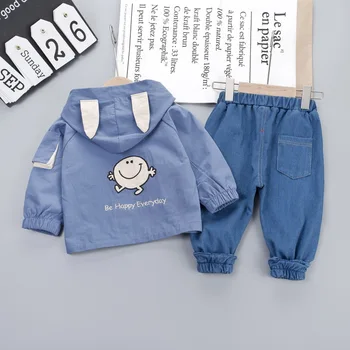 HYLKIDHUOSE 2019 Otoño de Niño Ropa de Niños Conjuntos de Ropa de Bebé Trajes de Bebé Abrigos T Camisa de los pantalones Vaqueros de los Niños Infantil Ropa Casual