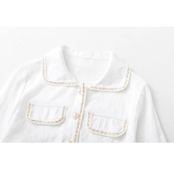Blusas Mujer De Moda 2020 Primavera Vintage Womens Tops Y Blusas De Manga Larga Blanco Camisetas De Mujer Otoño Casual Ropa Japonesa