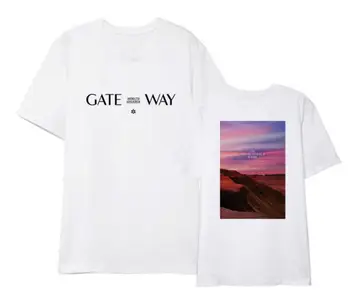 Kpop astro puerta de manera álbum de mismo 9 estilos de impresión o cuello de la camiseta para el verano de estilo unisex de la moda de manga corta t-shirt
