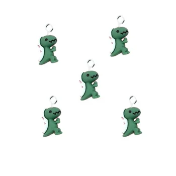 10PCS Dinosaurio Resina Cuelgan Amuletos Para la Fabricación de Joyas de Resina Kawaii Dinosaurio Cuelgan Encantos
