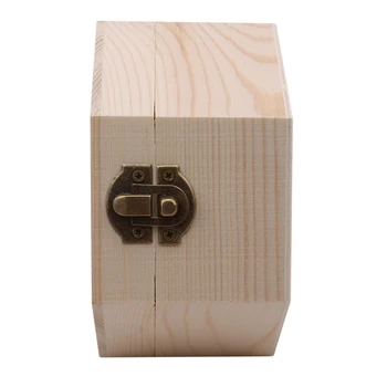 DIY Moda de la Caja de Regalo Simple Portátil en Forma de Hexágono de Madera, Caja de Joyería de la Boda Titular de la Exhibición de la Joyería