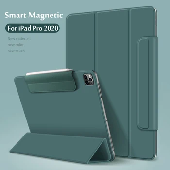 Para el iPad Pro de 12,9 4ª Generación 2020 Caso Seguro Magnética Smart Case Para iPad Pro 11 2020 2ª Gen de la Cubierta con el soporte de Lápiz