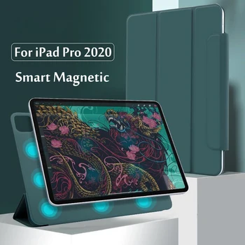 Para el iPad Pro de 12,9 4ª Generación 2020 Caso Seguro Magnética Smart Case Para iPad Pro 11 2020 2ª Gen de la Cubierta con el soporte de Lápiz