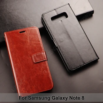 Para Samsung Galaxy Note 8 Flip Wallet funda de Cuero PU
