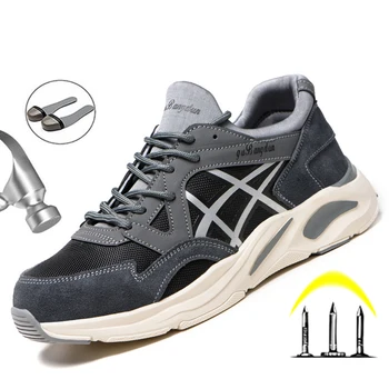 Invierno Botas de Seguridad de Trabajo para los Hombres Zapatos de Trabajo punta de Acero de la Punción de la Prueba Indestructible de Trabajo Zapato Masculino Industrial de Calzado Par