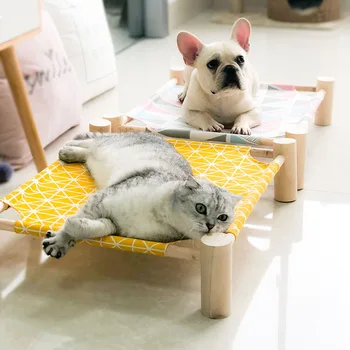 Cama de mascota Gato Perro de Cuatro patas Hamaca Mat Cama Repisa de la Casa Transpirable, Extraíble Nido Gato Lounge Cama para Gato Perro dentro de 17,5 KG