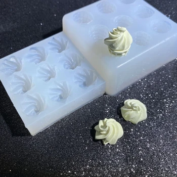3D de Tamaño Mini Cono de Helado Llaveros de Resina Moldes de Paletas de Comida para Jugar Colgante de Resina Epoxi Molde para la Fabricación de Joyas de Herramientas