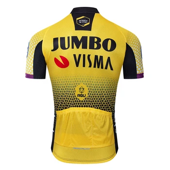 2019 LOTTO JUMBO Equipo Amarillo Hombres Camisetas de ciclismo bicicleta Top de Verano maillot ciclismo ciclismo ropa de secado rápido que los hombres de la Bicicleta de Mtb