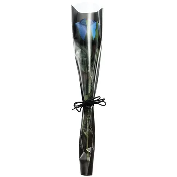 50pcs/lot 12.5*3*45cm Transparente de la Flor de la Bolsa de Tienda de Flores Bouquet Floral de Espesor de Vidrio Transparente de Papel de una Sola Rosa Bolsa