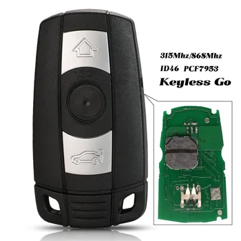 Jingyuqin Keyless Go Smart Llave del Coche 315/868 Mhz Para BMW 1/3/5/7 Serie CAS3 X5 X6 Z4 Coche Sin llave de Transmisor a Control Con Chip