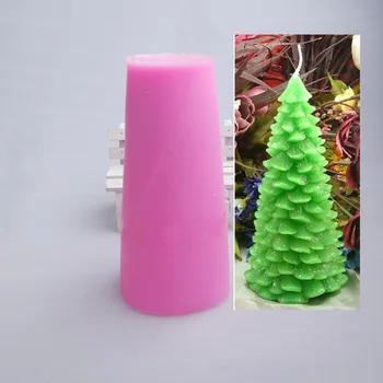 Envío de la gota Nuevo DIY 3D Decoración del Árbol de Navidad de Silicona de la Vela de Moldes de Resina,Artesanías de Barro, los Moldes de Cupcake Decoración de herramientas