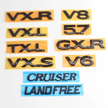 1 PCS V6 V8 de 5.7 VXR TXL VXL VXR VXS Emblema de Toyota Land Cruiser Prado Rav4 Tundra Tronco de la etiqueta Engomada de Desplazamiento de Accesorios de Automóviles